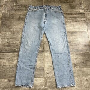 Vintage 90s LEVI'S 501 Button Fly Straight Leg Jeans Tag 40x34 Actual: 36x33 USA